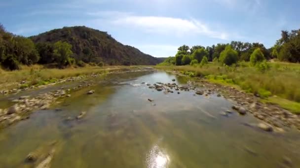 Ripresa Aerea Parte Del Fiume Colorado Colorado Bend State Park — Video Stock