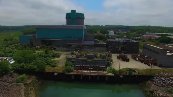 Kernkraftwerk Shoreham 1994 Stillgelegt Und Stillgelegt Shoreham — Stockvideo