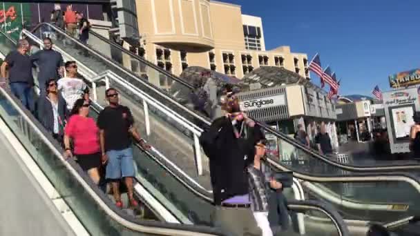 Las Vegas Fâșie Timp Lapse Oameni Trezirea Benzii — Videoclip de stoc