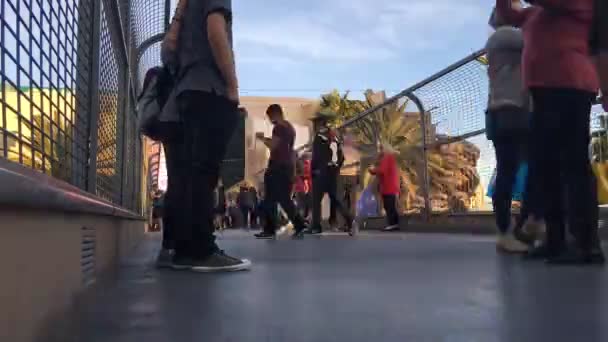 Las Vegas Strip Time Lapse Tráfico Peatonal — Vídeos de Stock