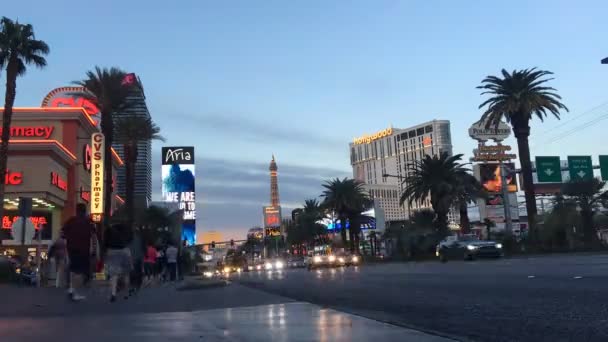 Las Vegas Strip Time Caducidade Tráfego — Vídeo de Stock