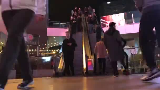 Las Vegas Strip Time Lapse Personnes Marchant Sur Bande — Video