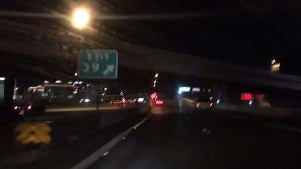 Las Vegas Strip Hyper Lapse Guida Lungo Autostrada Verso Las — Video Stock