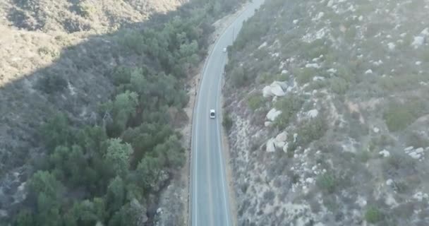 Coches Una Carretera Rodeada Naturaleza — Vídeos de Stock