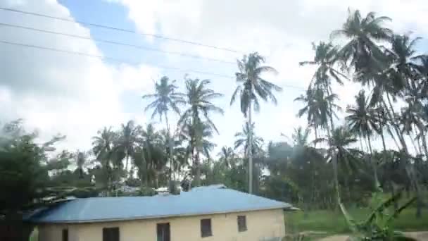 Conducir Través Costa África Oriental Durante Verano Vista Través Del — Vídeos de Stock