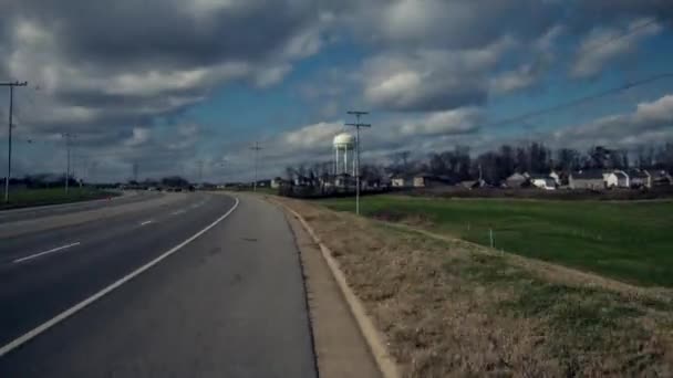 Hyperzeitraffer Eines Wasserturms Clarksville — Stockvideo