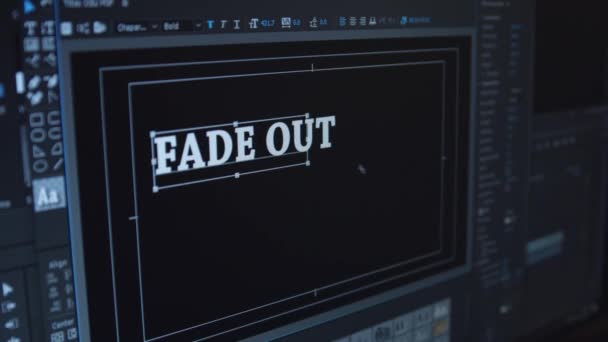 Manipulando Criação Títulos Vídeo Fade Out — Vídeo de Stock