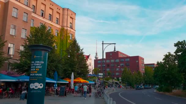 Berlín Alemania Caluroso Día Verano Desde Corazón Ciudad Con Vistas — Vídeos de Stock