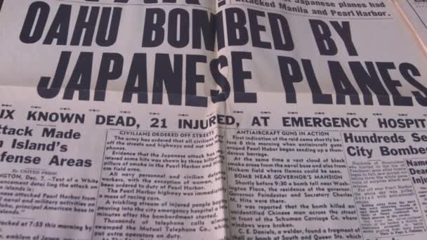 Old Newspaper Bombing Darwin Australia — ストック動画