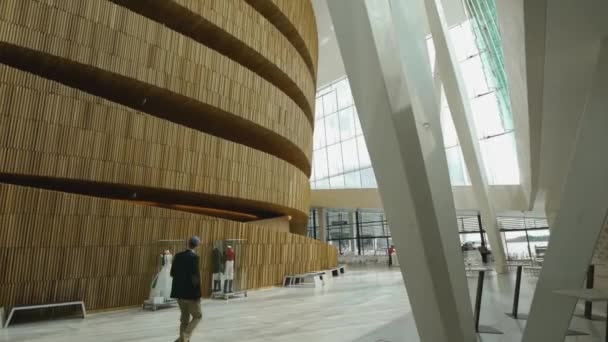 Oslo Opera Binası Çişleri Güzel Modern Mimari Norveç Teki Ulusal — Stok video