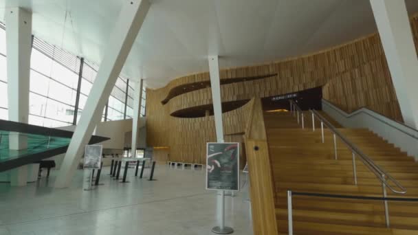 Oslo Opera House Interior Hermosa Arquitectura Moderna Teatro Nacional Ópera — Vídeos de Stock