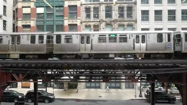 Korte Video Het Centrum Van Chicago Tijdens Zomer — Stockvideo