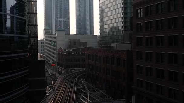 Korte Video Het Centrum Van Chicago Tijdens Zomer — Stockvideo