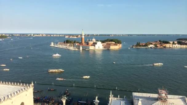 View Mark Tower Venice Italy — стоковое видео