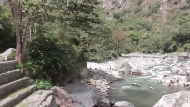 Camion Tir Rivière Nature Tourné Par Une Journée Ensoleillée — Video