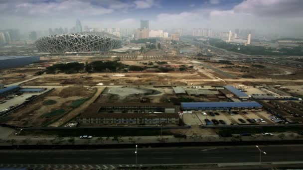 Timelapse Del Estadio Nacional Del Parque Olímpico Beijing Beijing China — Vídeos de Stock