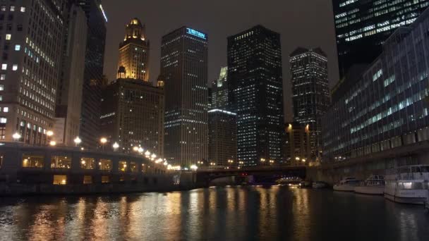 Хронология Реки Чикаго Штат Иллинойс — стоковое видео