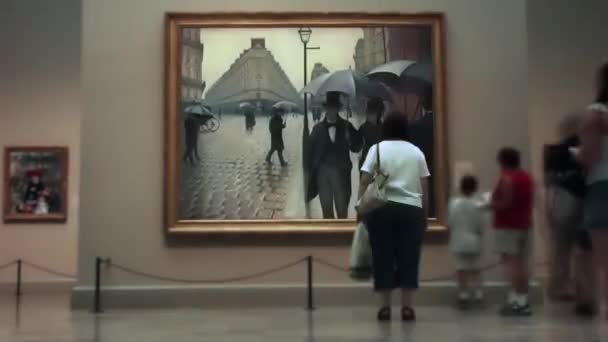 Хронология Выставки Живописи Чикаго Иллинойс — стоковое видео