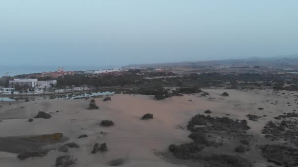 Drone Shot Nice Sunrise Beach Morning Spain — Stock video