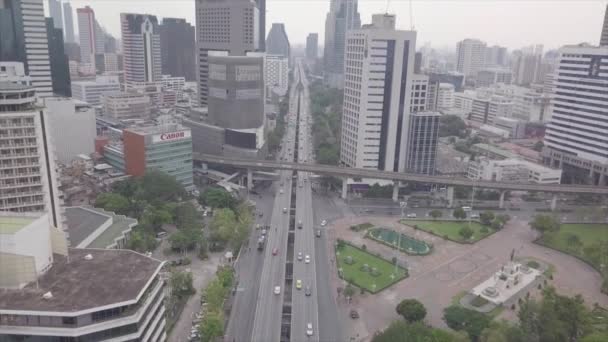 Letecké Záběry Městského Města Bangkoku Thajsko — Stock video