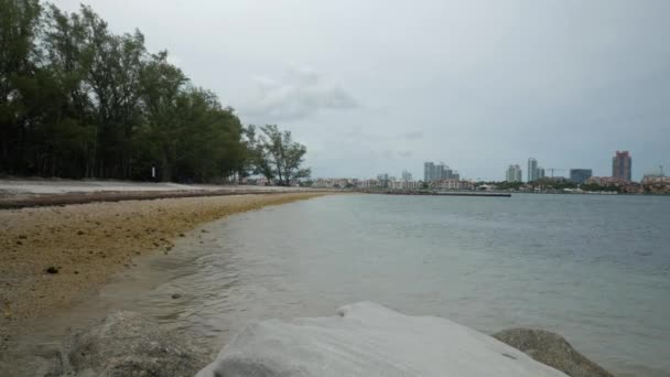 Blick Auf Das Meer Miami Florida Hintergrund — Stockvideo