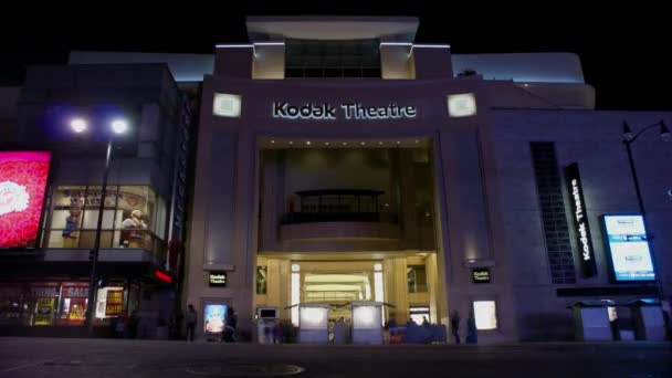 コダック シアター ハリウッド ブールバードのタイムラプス ロサンゼルス カリフォルニア — ストック動画