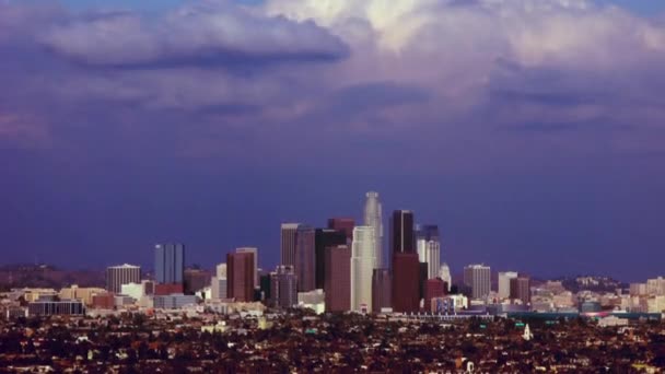 Timelapse Los Angeles Skyline Notte Culver City Hill Los Angeles — Video Stock