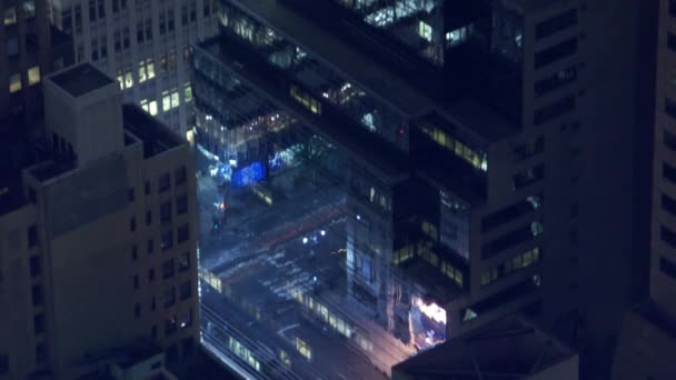 Timelapse Aerial View Buildings Manhattan Nowy Jork — Wideo stockowe