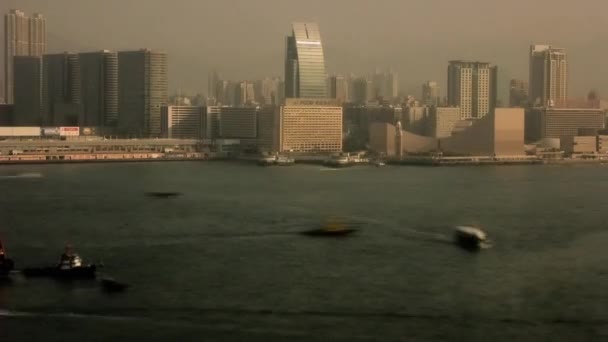 Timelapse Bahía Kowloon Hong Kong — Vídeos de Stock