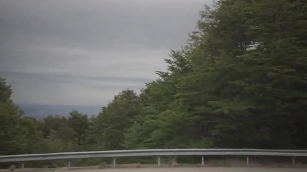 Landschaft Natur Aus Dem Inneren Eines Fahrenden Autos Aufgenommen Schuss — Stockvideo