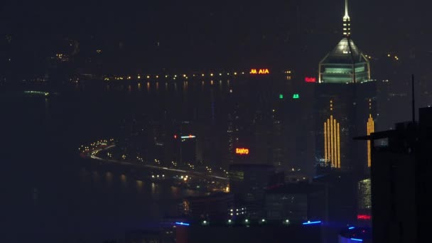 Timelapse Skyline Victoria Peak Kowloon Hong Kong — Stock video