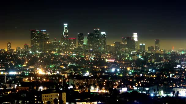 Časová Osa Noční Oblohy Los Angeles California — Stock video