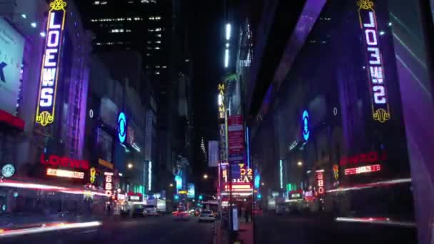 Timelapse Traffic Loews Manhattan New York — ストック動画