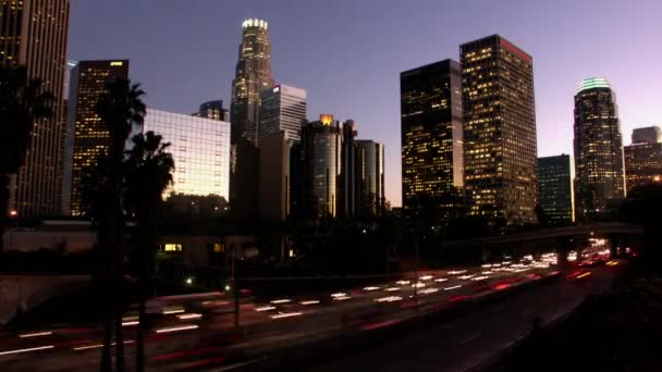 Timelapse Del Centro Los Ángeles California — Vídeo de stock