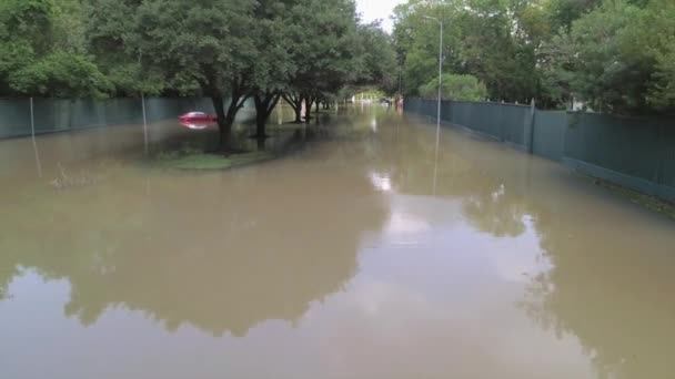 Este Vídeo Sobre Carros Inundados Nas Ruas Houston Após Furacão — Vídeo de Stock