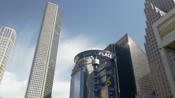 Ten Film Jest Niskim Kącie Widzenia Budynków Centrum Houston Ten — Wideo stockowe