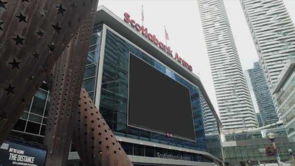 Toronto Şehir Merkezindeki Scotiabank Arena Nın Eski Adı Air Canada — Stok video
