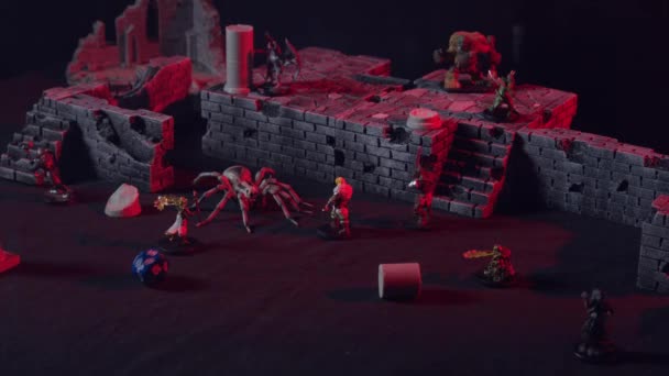 Miniature Dungeon Draghi Castello — Video Stock