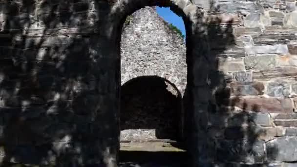 Hyperlapse Movimento Timelapse Ruínas Uma Igreja Noruega Nes — Vídeo de Stock