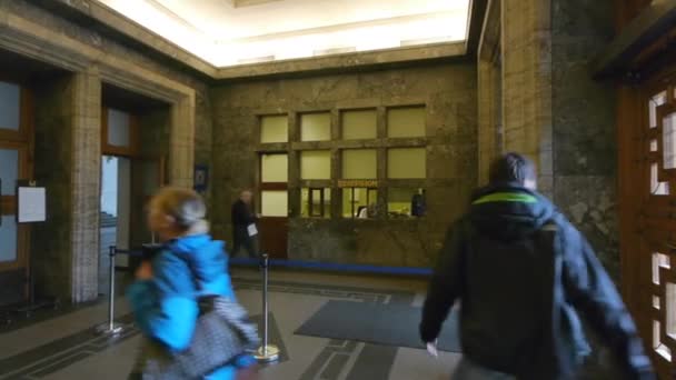 Oslo City Hall Interiors Historisches Städtisches Gebäude Rathausgebäude Norwegen Reise — Stockvideo