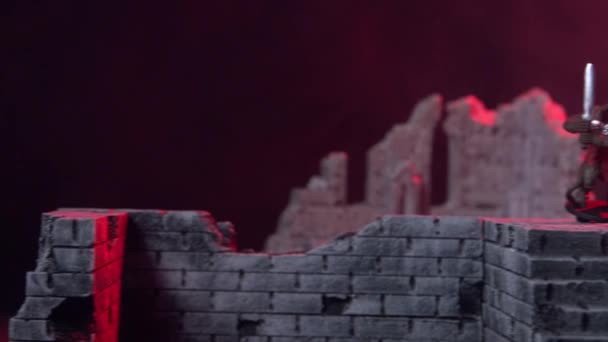 Miniature Dungeons Dragons Nel Castello — Video Stock