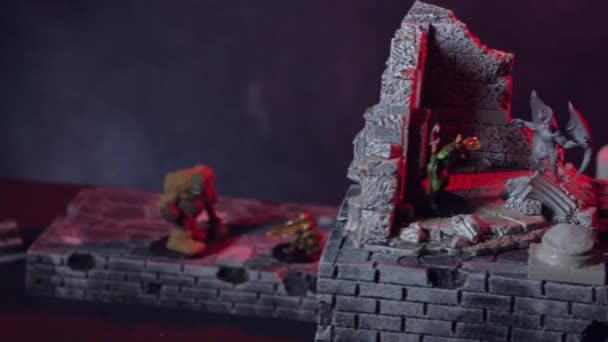 Miniature Dungeons Dragons Nel Castello — Video Stock