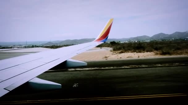 Avión Aterrizaje Cabo — Vídeos de Stock