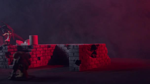 Dungeons Dragons Miniaturen Kasteel — Stockvideo