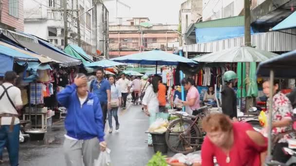 Ambiente Parte Manhã Mercado Local Frutos Mar Frescos — Vídeo de Stock