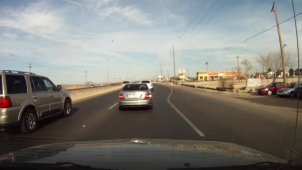 Gefährliche Weiterfahrt Auf Monatana Ave Paso Texas — Stockvideo