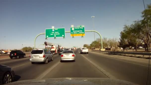 Trafgfic Jam Due Fender Bender Paso Texas Police Fire Department — ストック動画