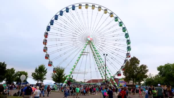 Cinemagraph Une Roue Ferris Foire État Minnesota — Video