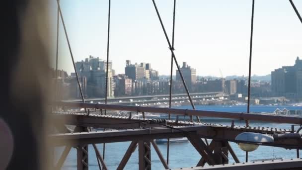 Utsikt Över Brooklyn Bridge — Stockvideo