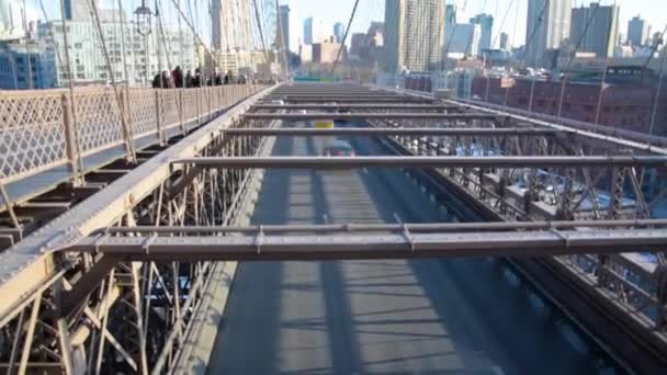 Timelapse Brooklynském Mostě New York — Stock video